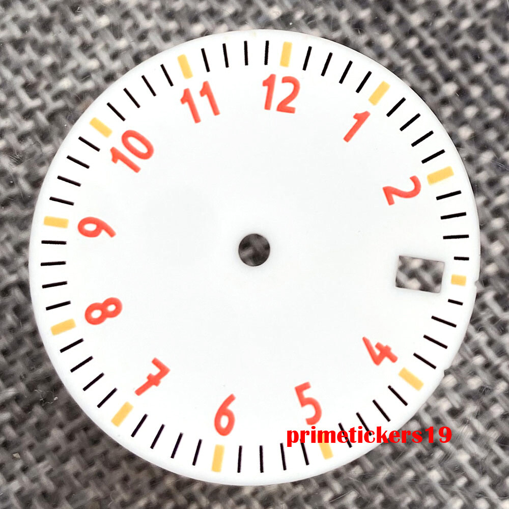 Luminous 29mm Watch Dial Face Date Window with Hands Fit NH35 Automatic Movement