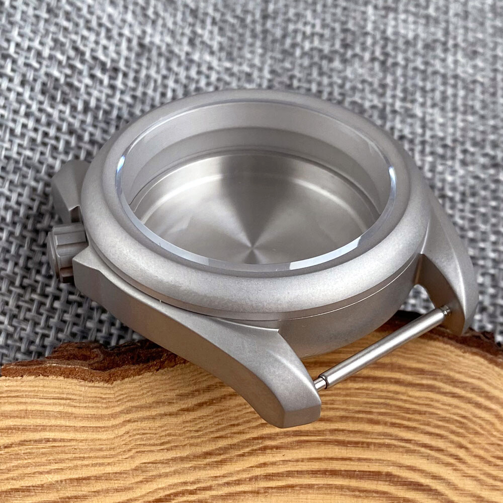 40mm Silver Frosted Watch Case Sapphire Glass fit NH35 NH36 ETA2824 PT5000 move