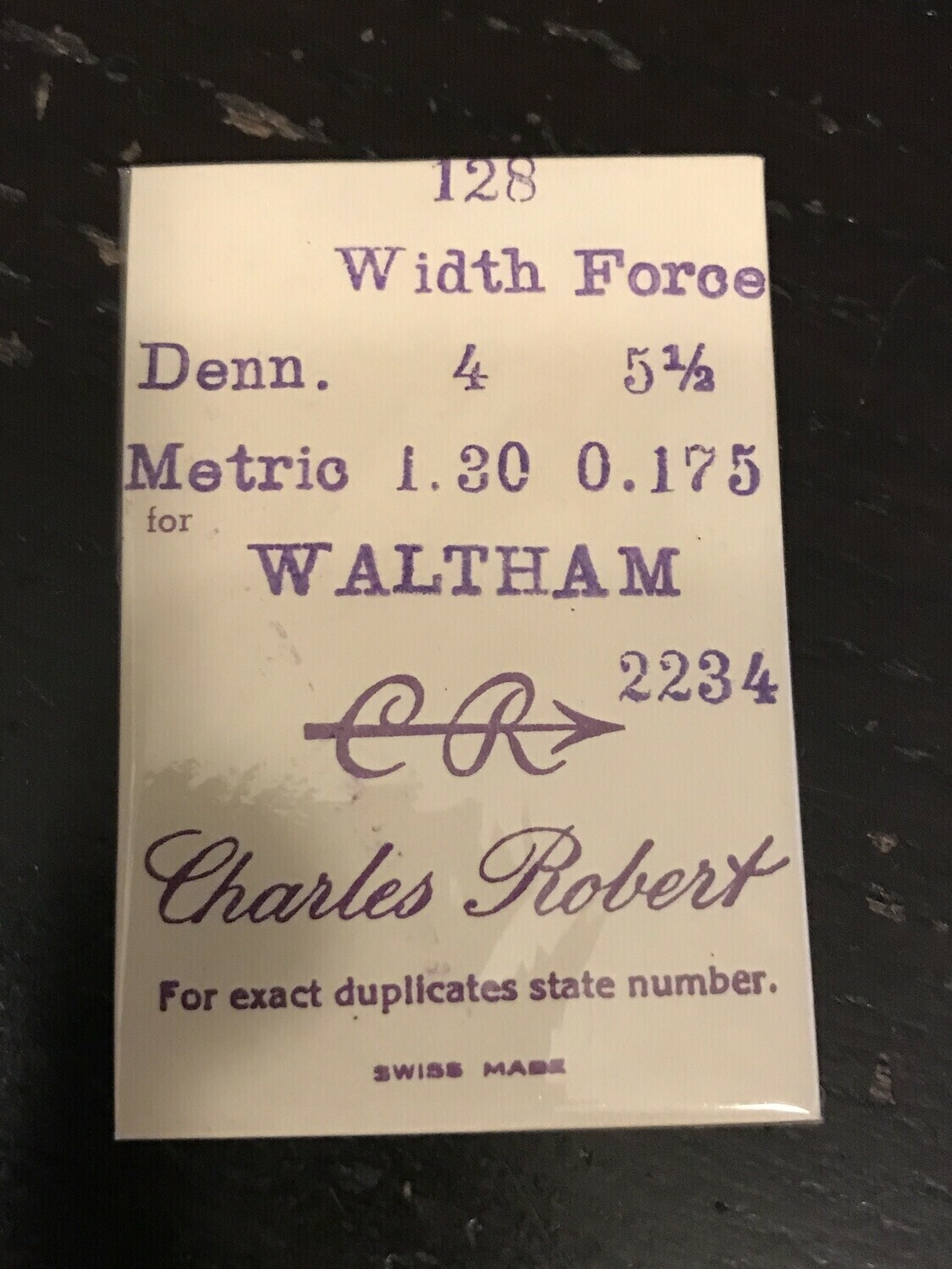 CR Mainspring 128 for Waltham Colonial A Factory No. 2234 – Steel