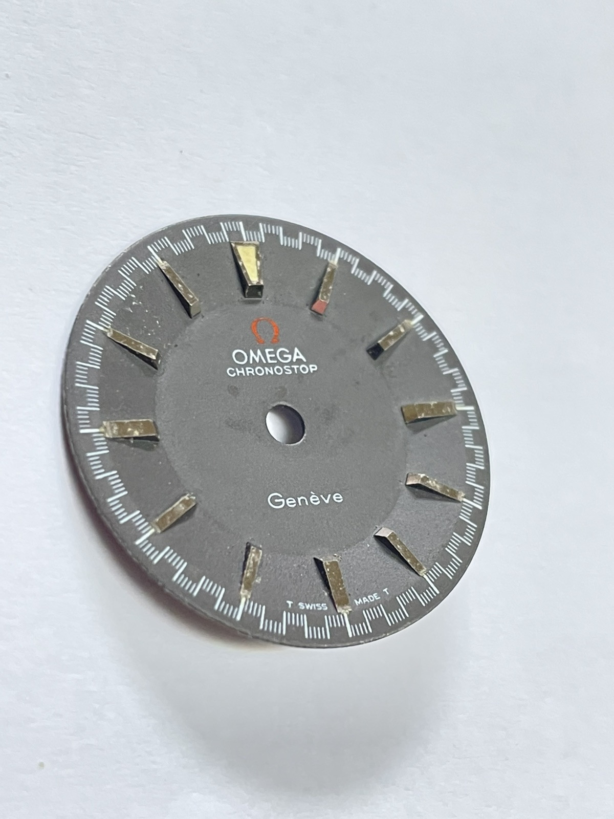 Used Omega Chronostop Dial 145.0010 145.009 28.5mm Diameter