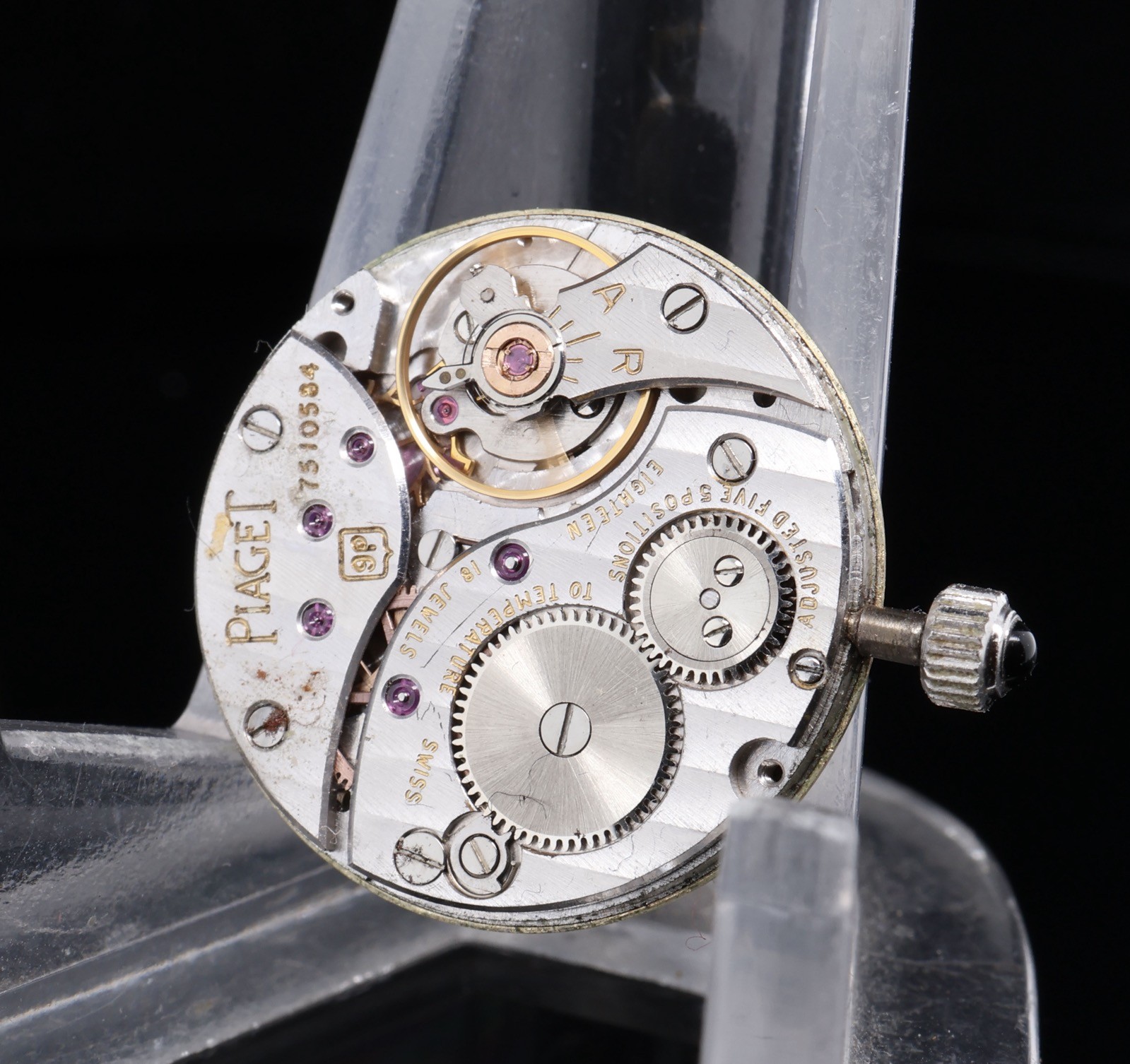 Vintage Piaget Ultra Thin Cal 9P 18J Manual Wind Movement & Dial With Hands