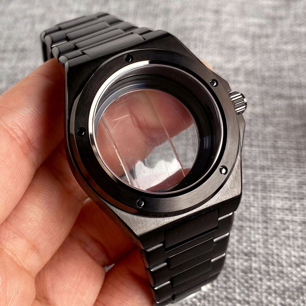Ingenieur NH35A Watch Case 40mm Black PVD for NH36 PT5000 ETA2824 20BAR Sapphire