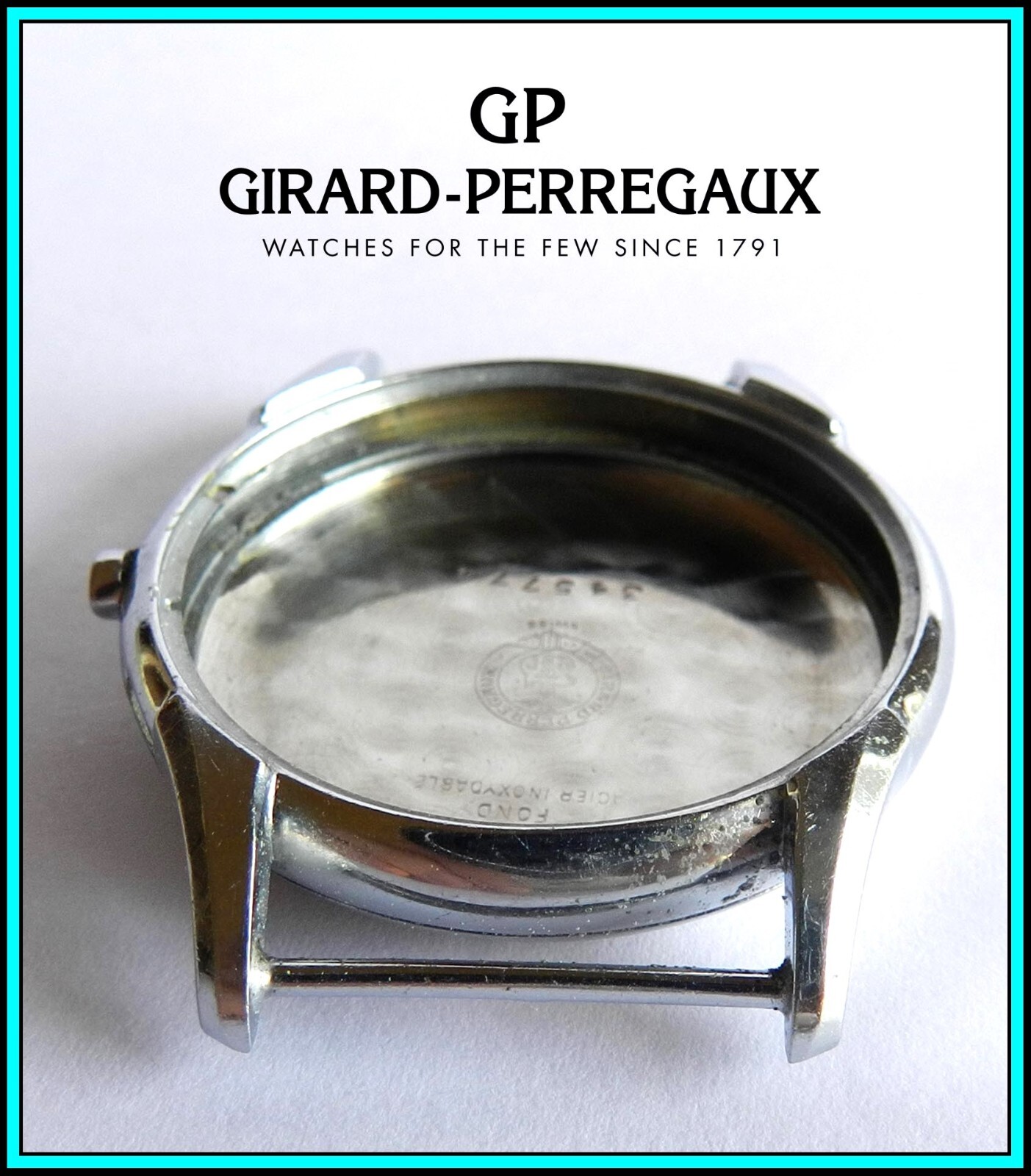 GIRARD PERREGAUX Vintage Chronograph Watch Case 1940’s for Aero Compax 22421