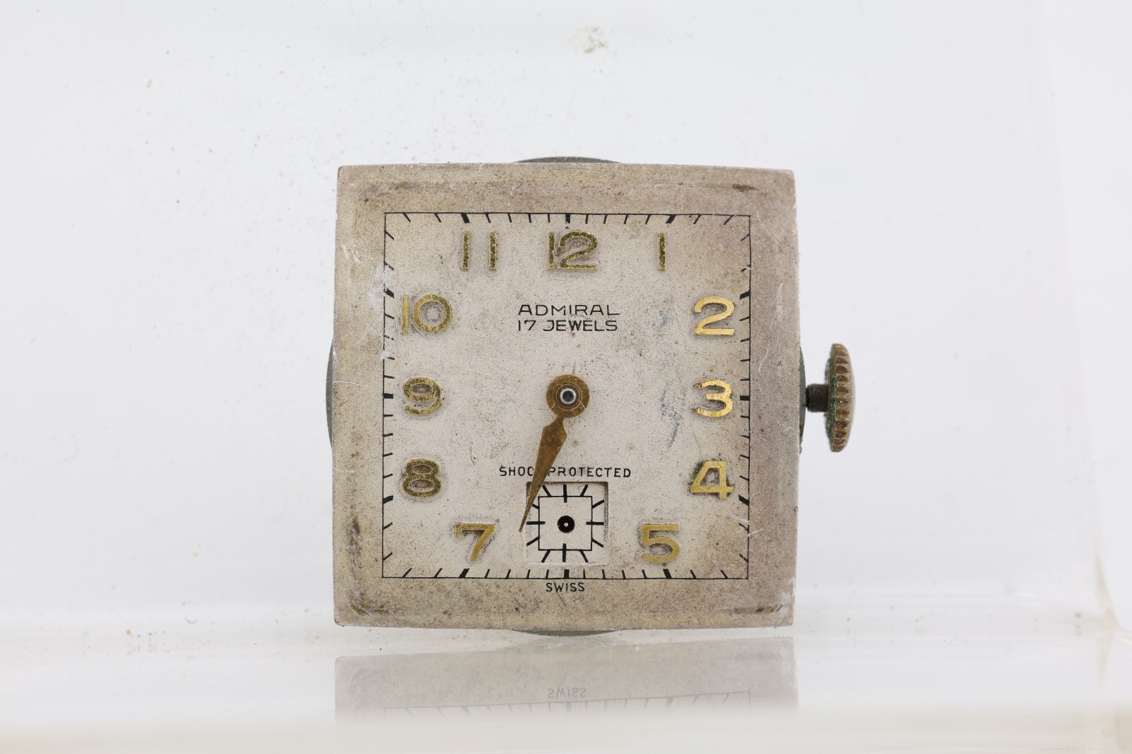 ADMIRAL HALLMARK SWISS 17j WRIST WATCH MOVEMENT, 23.61mm, RUNS (LK)