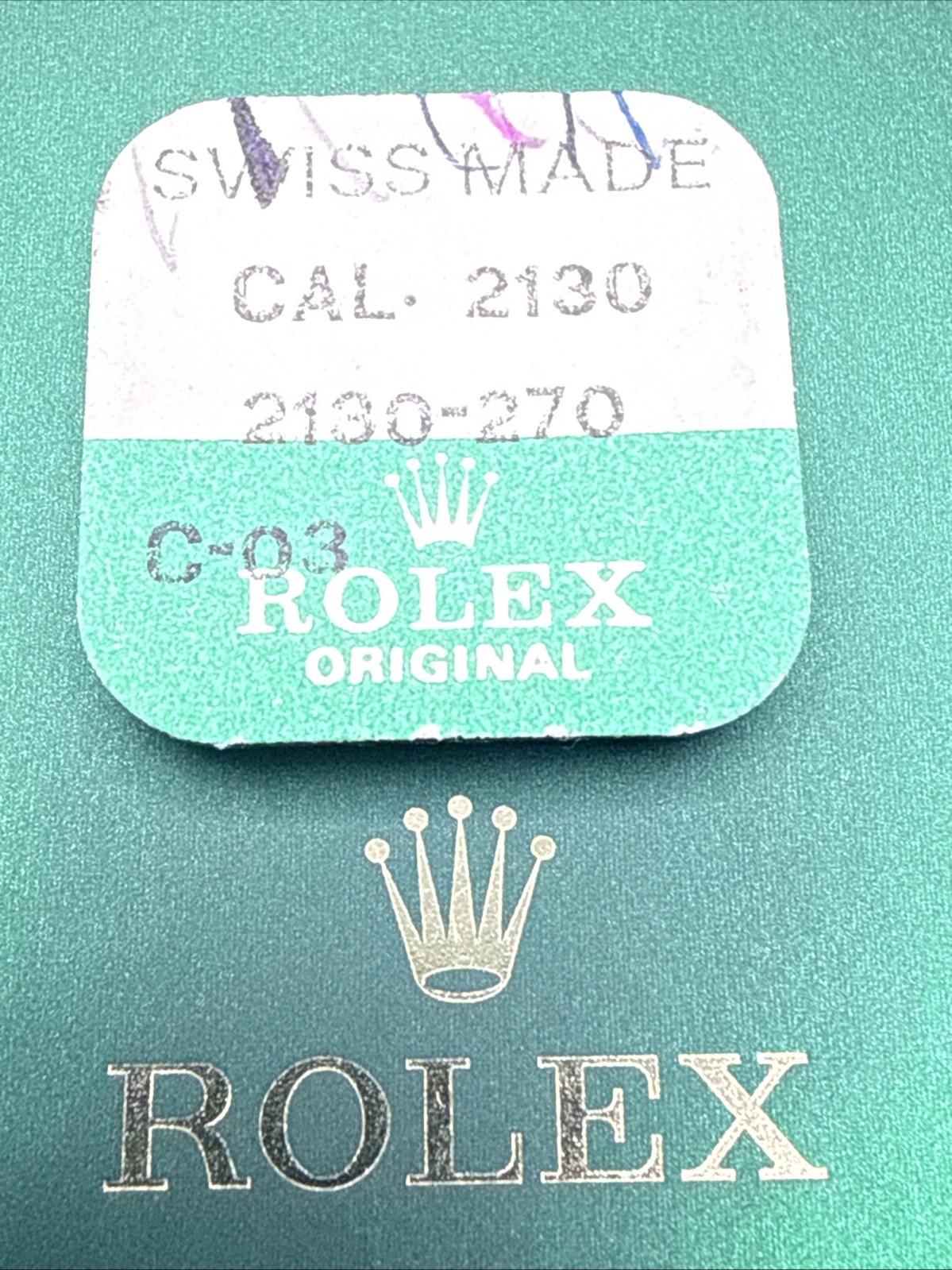 Genuine Rolex Calibre 2130 Winding Pinion Caliber Part #204 NOS