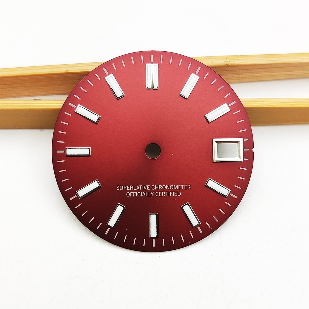 28.5MM Watch Dial Luminous Watch Accessories For NH35 4R Movement