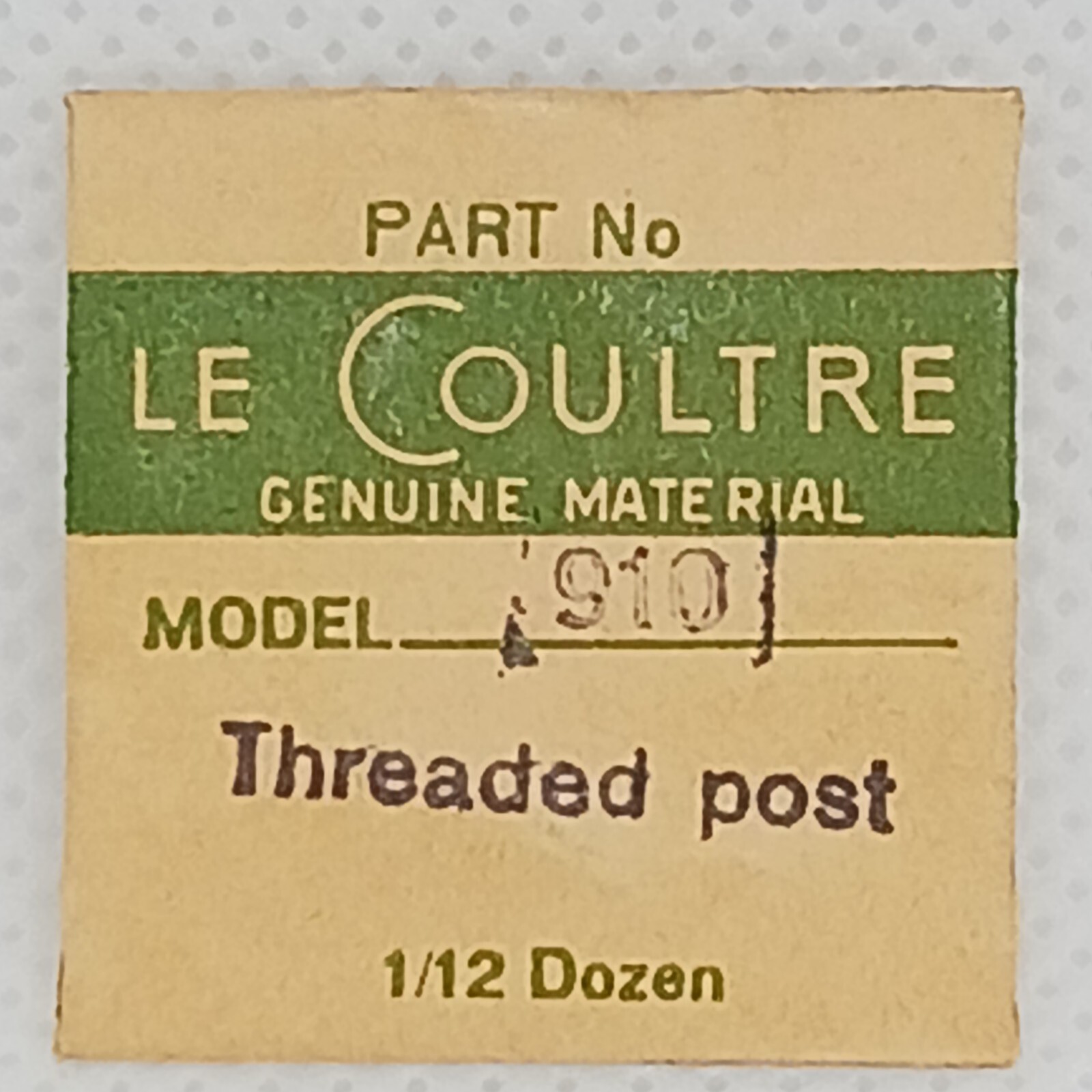 Le Coultre Cal. 910 Threaded (Crown) Post