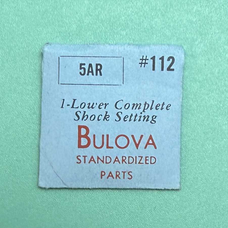 Genuine Bulova Part 112 Lower Complete Shock Setting 5AR 5AT 5AZ NOS