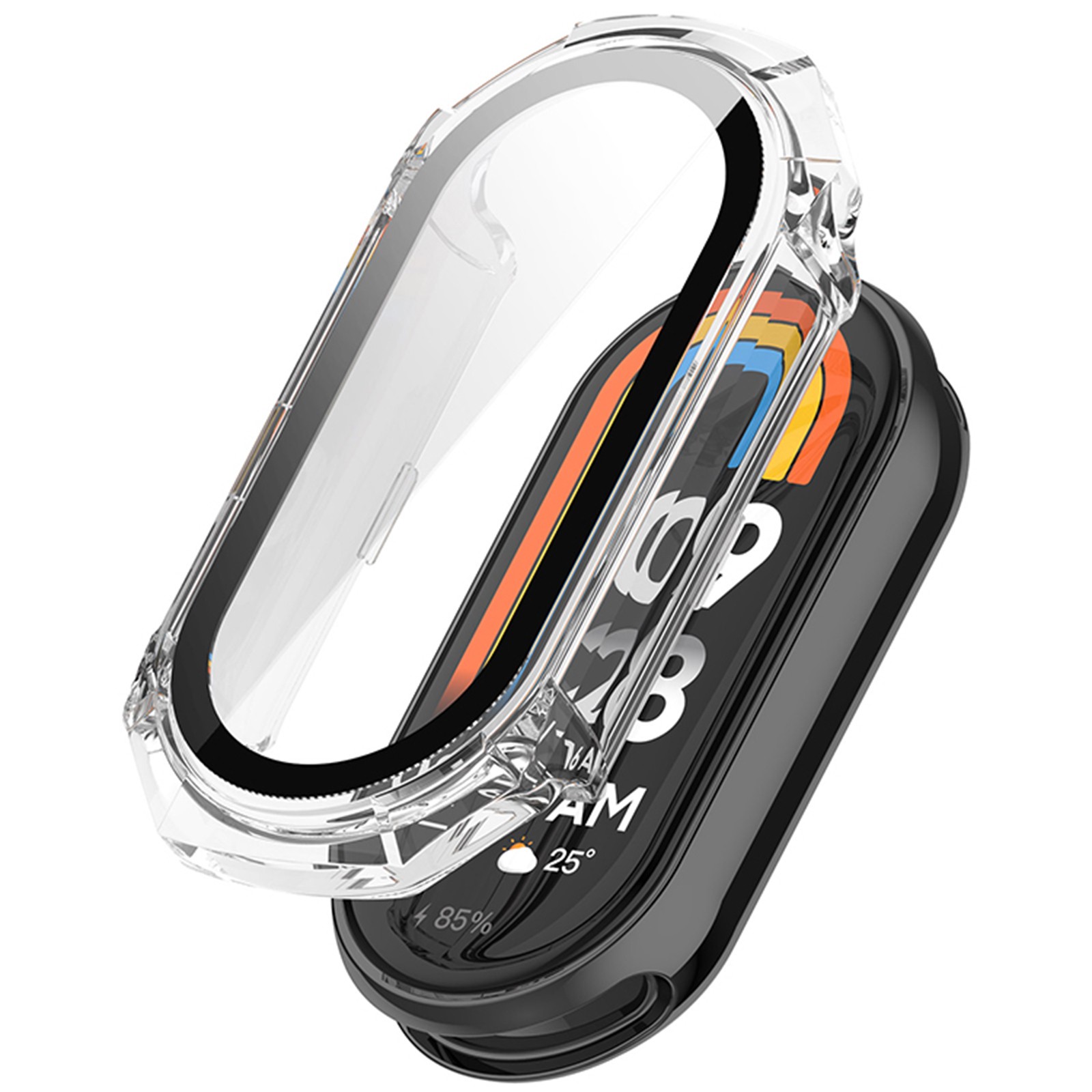 Shell Film Integrated PC + Tempered Film Watch Protective Case for Xiaomi Band8