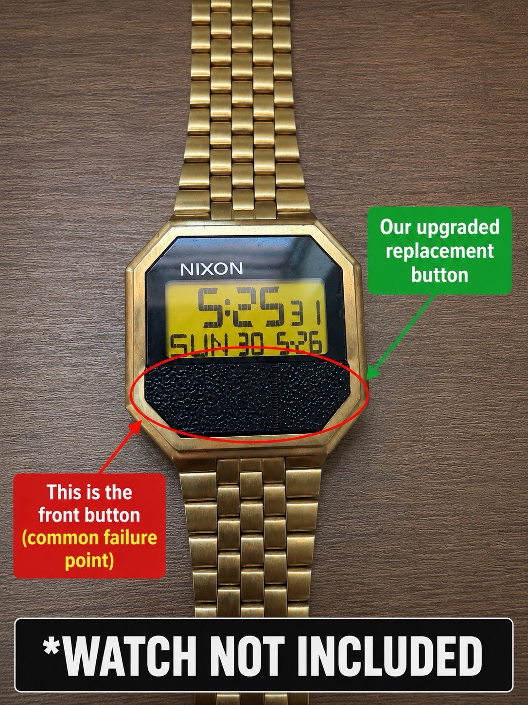 Replacement Button For Nixon Re-run Snap-in Repair Part
