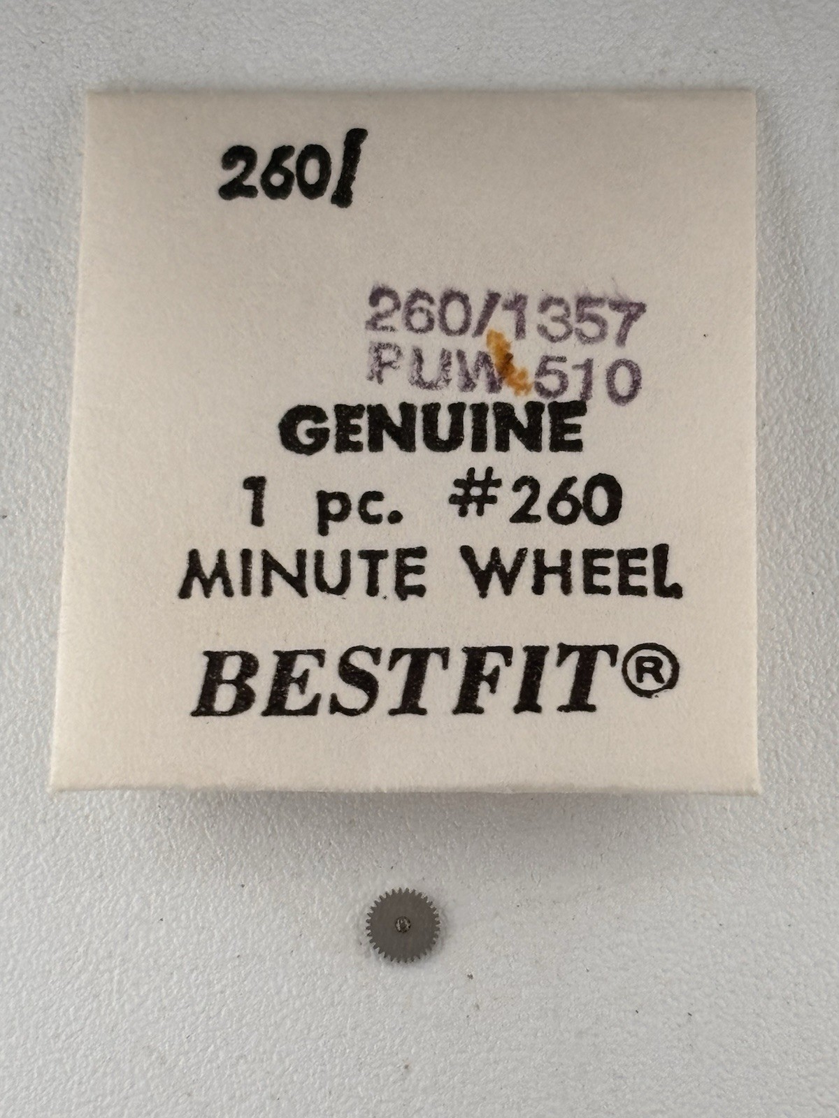 PUW 260/1357 Bestfit Minute Wheel #260