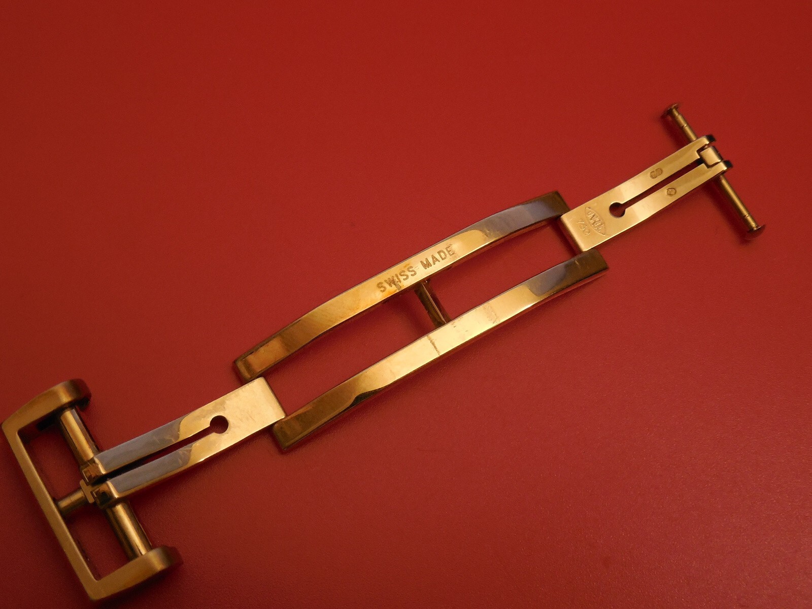 BVLGARI SOLID 18K GOLD 16MM / 20MM DEPLOYMENT CLASP BUCKLE STRAP BAND BRACELET