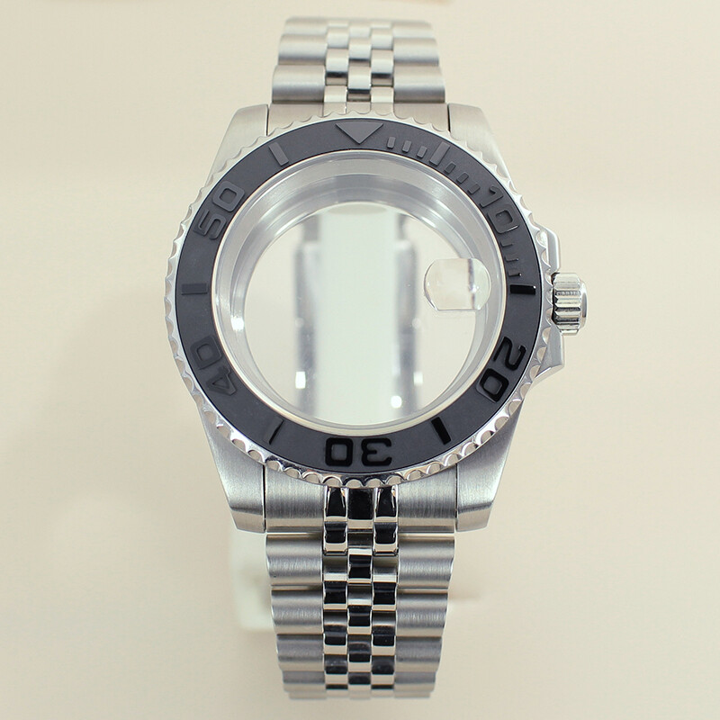 40mm Nh35 Watch Case Jubilee Bracelet Yacht Ceramic Bezel Sapphire Glass 10ATM