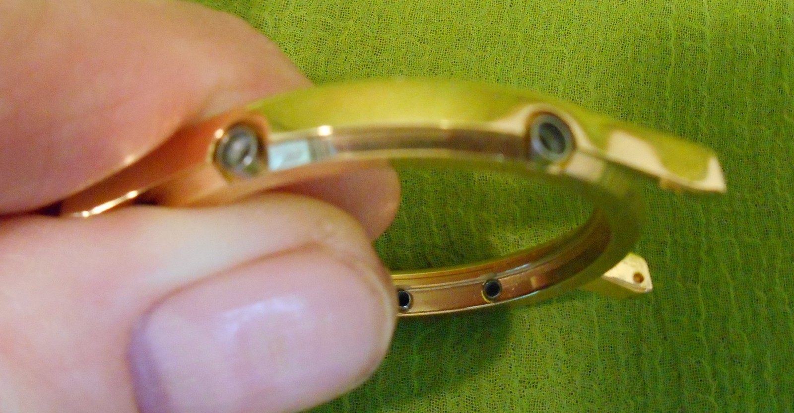 NOS Seiko 7T32-6A50 Case Back, Bezel Crystal Gasket Gold Wrist Watch Body Time