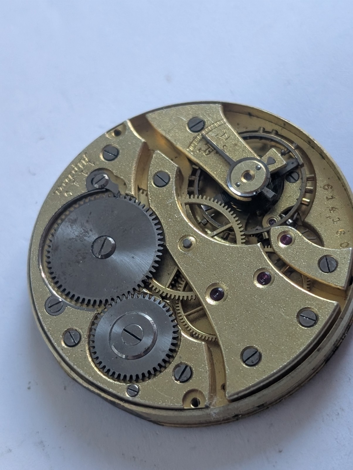 Vintage Alpina 1110 Pocket Watch Movement (Runs But Untested)