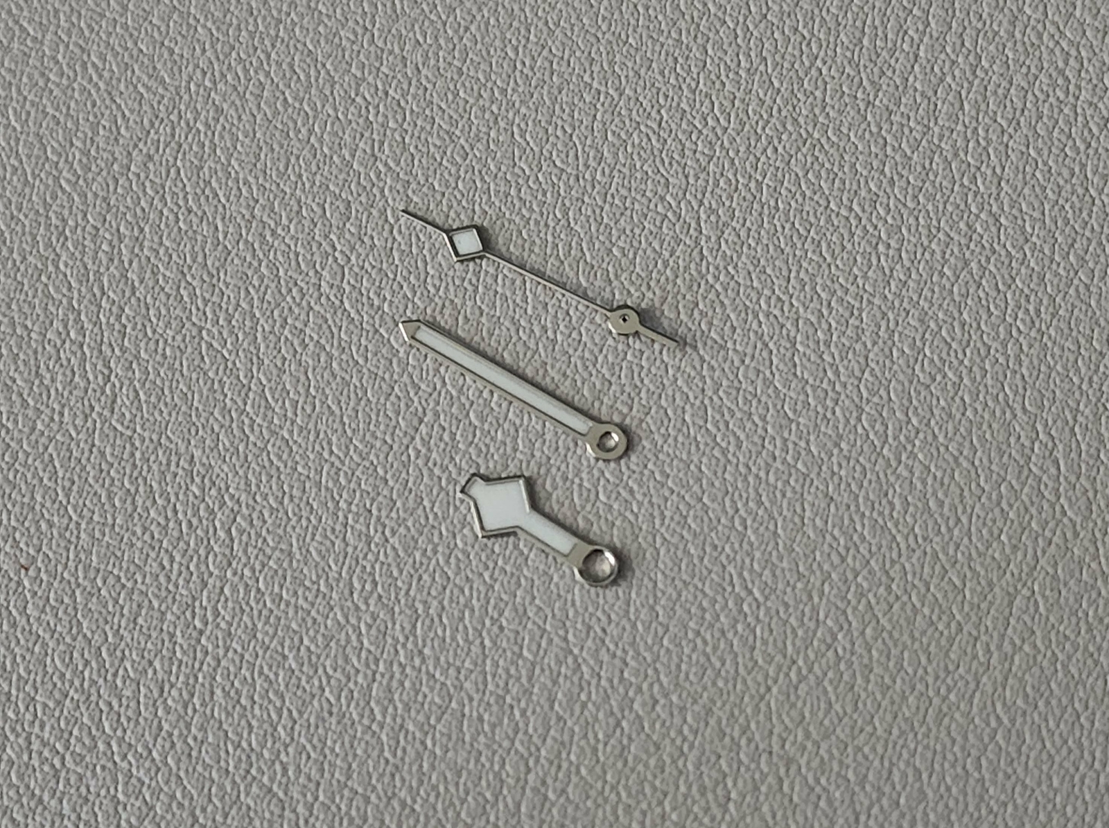 HANDS SET T STYLE SILVER POLISHED BGW9 / SEIKO MOD SKX SKX007 NH35 NH36 NH34