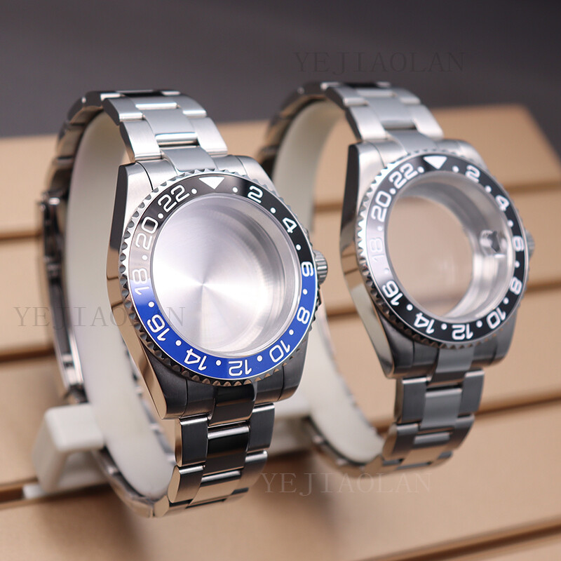 40mm Luxury Men Watch Case Modify GMT Mod 316L Steel Strap For Seiko NH34 35 36