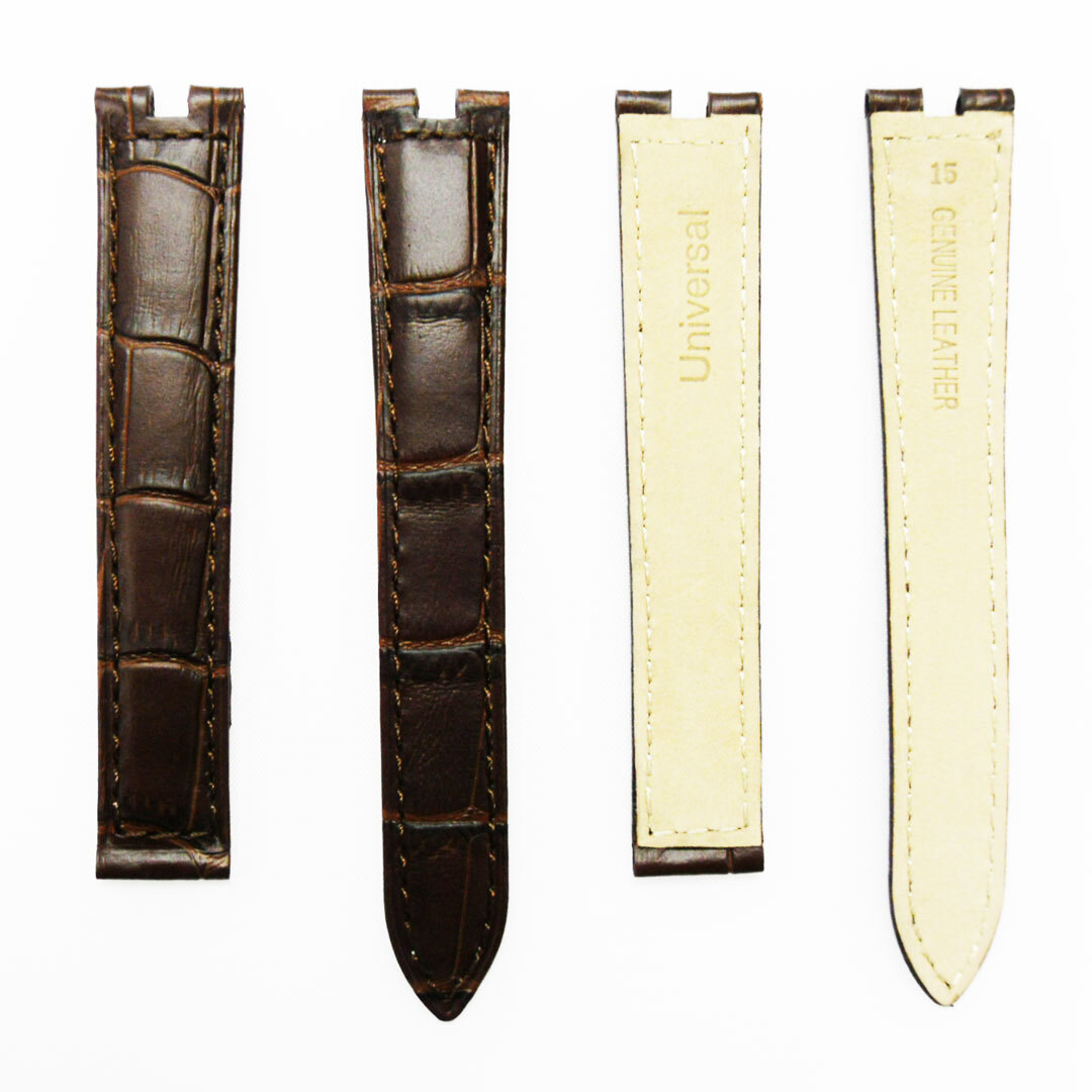 Genuine Leather Watch Bands, Alligator Grain(PADDED) fit cartier , 15×3.5x12MM