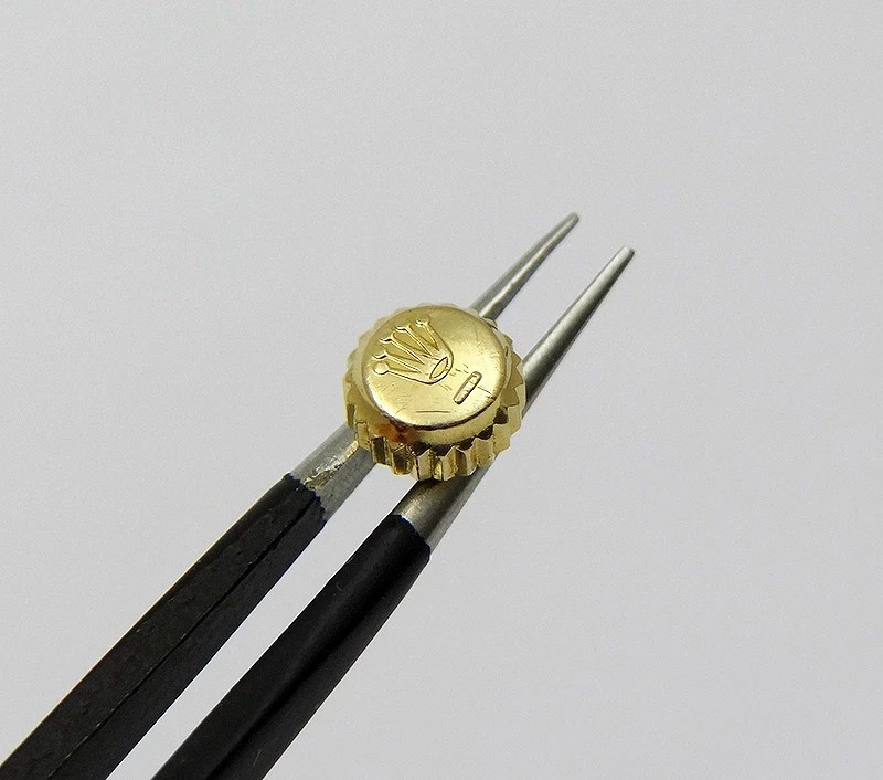 Genuine Rolex B24-530-8 18k Yellow Gold 5.3mm Winding Crown for Watch Movement