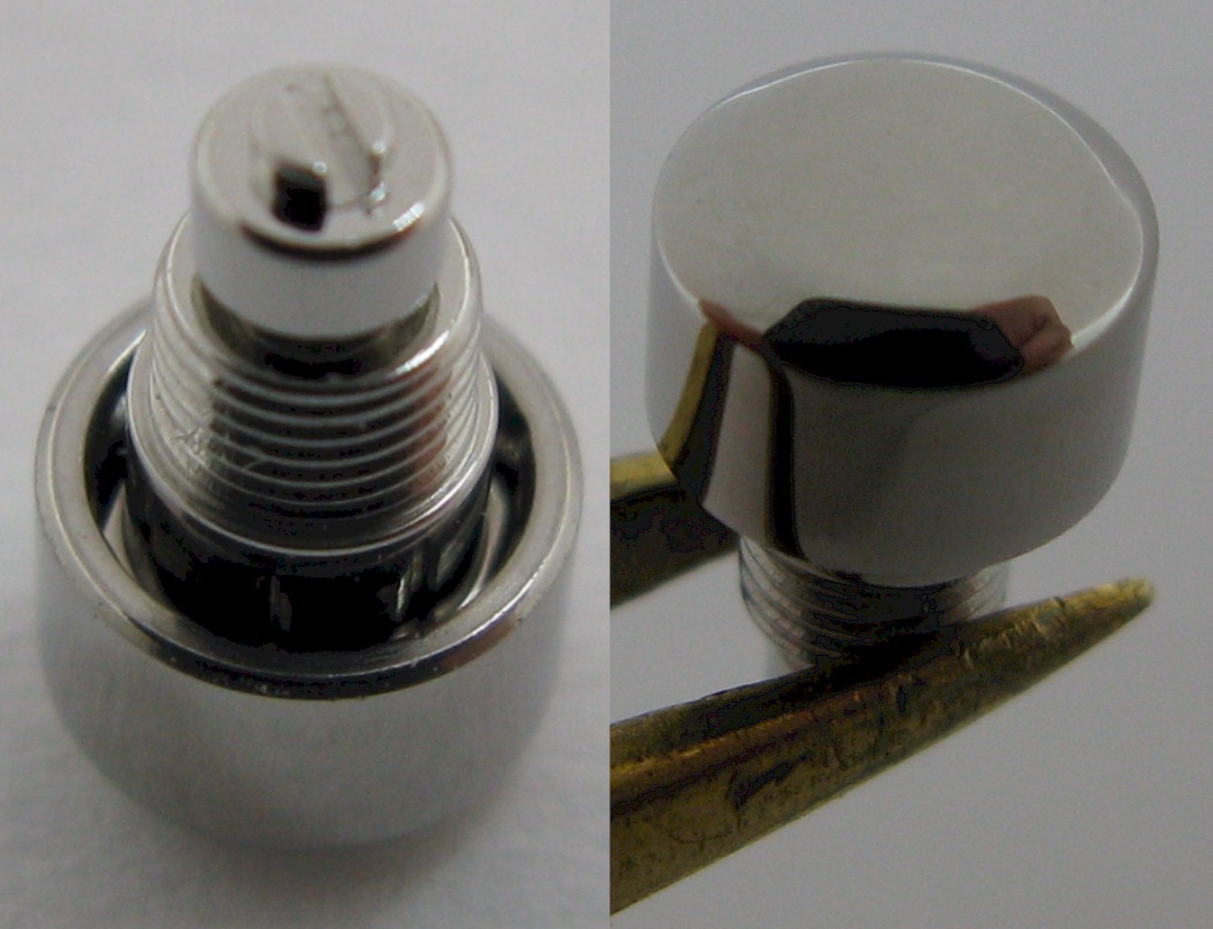 chronograph pusher in stainless steel diameter 4.2 mm fit case hole close 2.3 mm