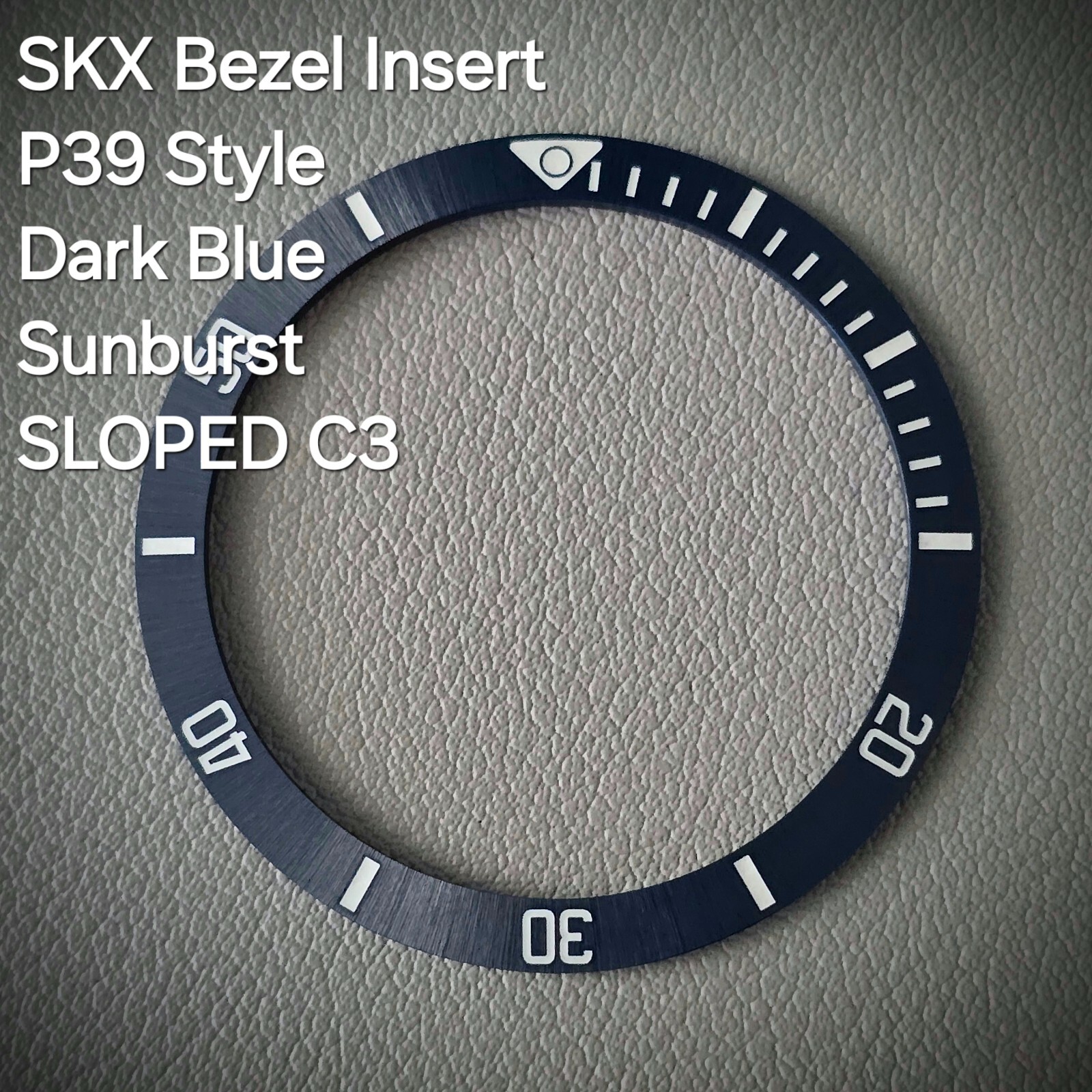 Bezel Insert SKX007 Ceramic C3 (P39 style) / Sloped / Dark Blue Sunburst – SEIKO