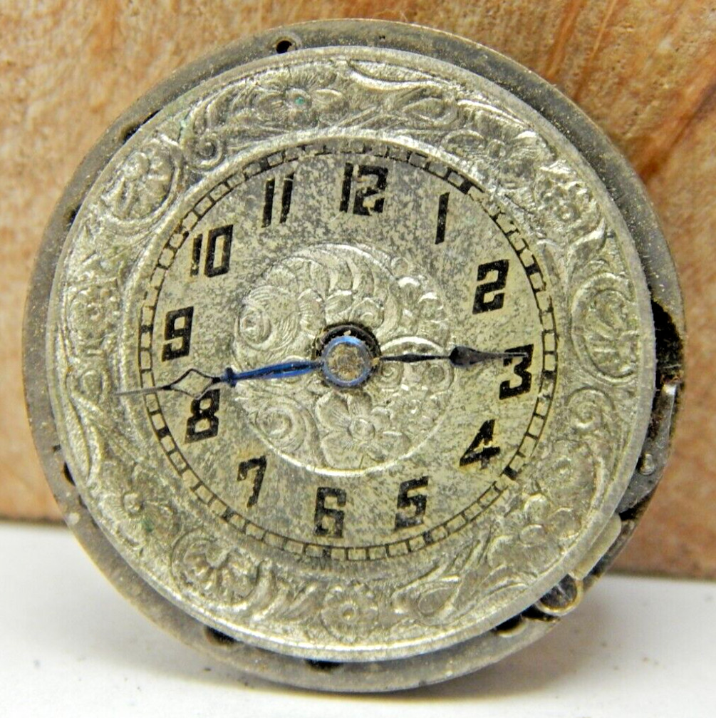Vintage Cornavin 16 jewel 3 adjustment 12/0s watch movement with dial and hands