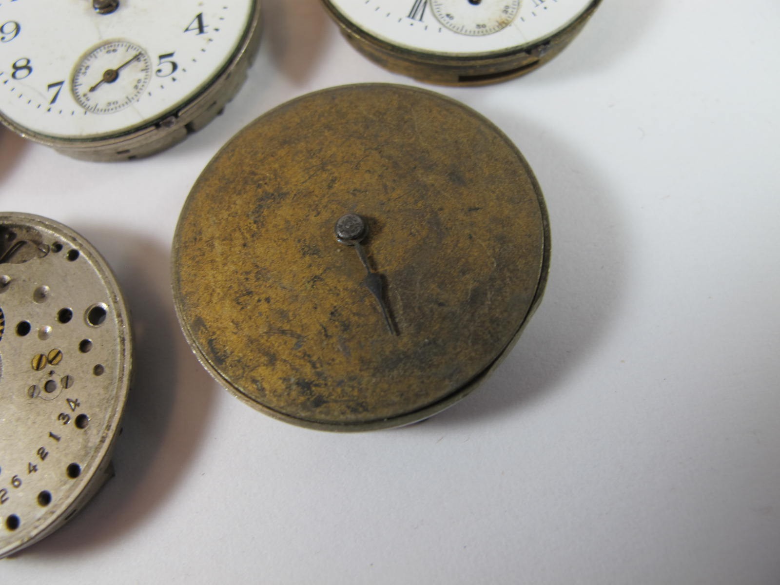 HAMPDEN 4/0 SIZE MOLLY STARK WATCH MOVEEMNTS 5 PIECES WITH NICKEL