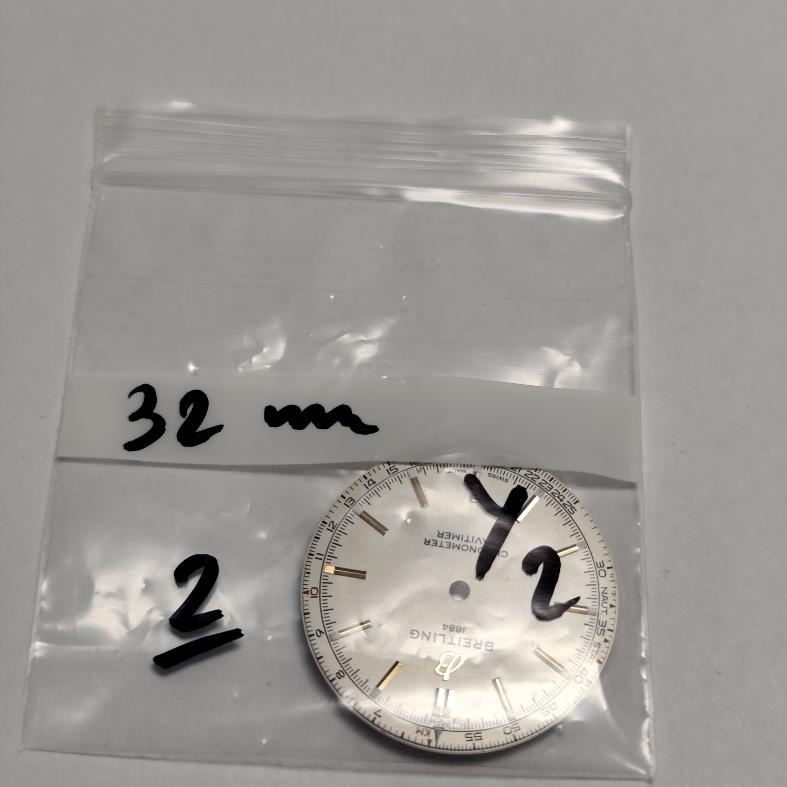 32 mm Breitling Watch Dail Swiss Made, PARTs Part REPAIRS #Y2