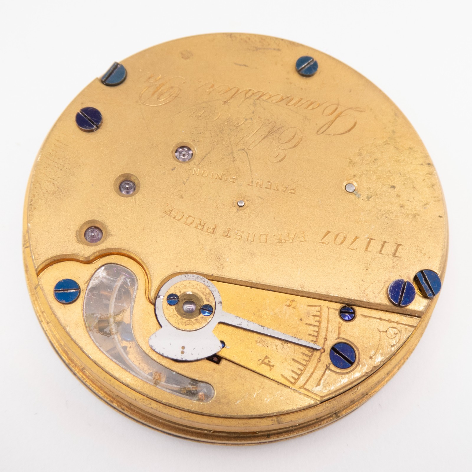 Lancaster Elberon 18-Size Lever-Set Antique Pocket Watch Movement, Ticks a Bit