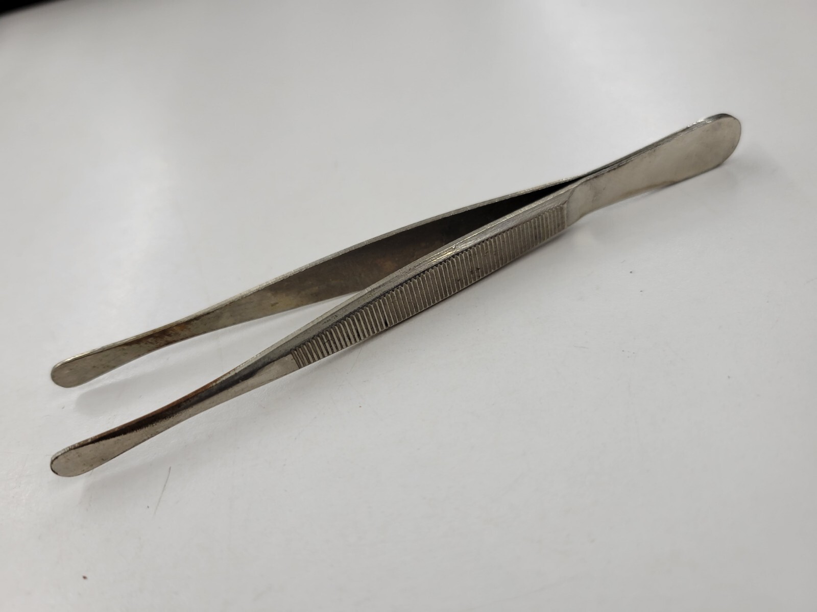 Vintage Lot Of Two Chrome Metal Tweezers. 1 Lacross 1 Unbranded