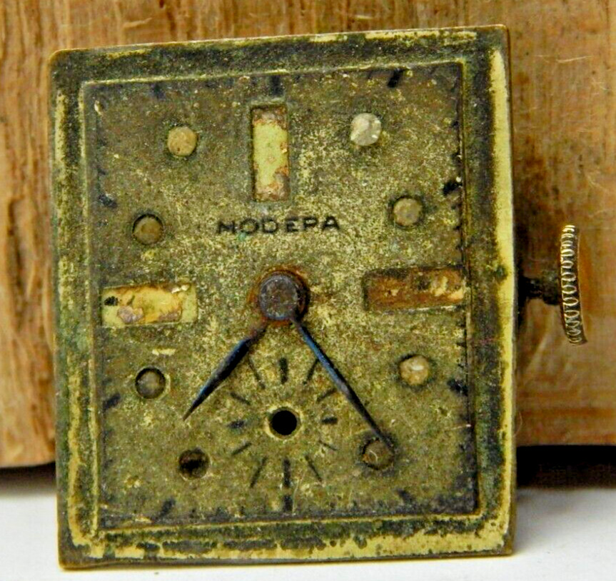 Vintage Astin Modepa 15 jewel men’s wrist watch movement with dial and hands