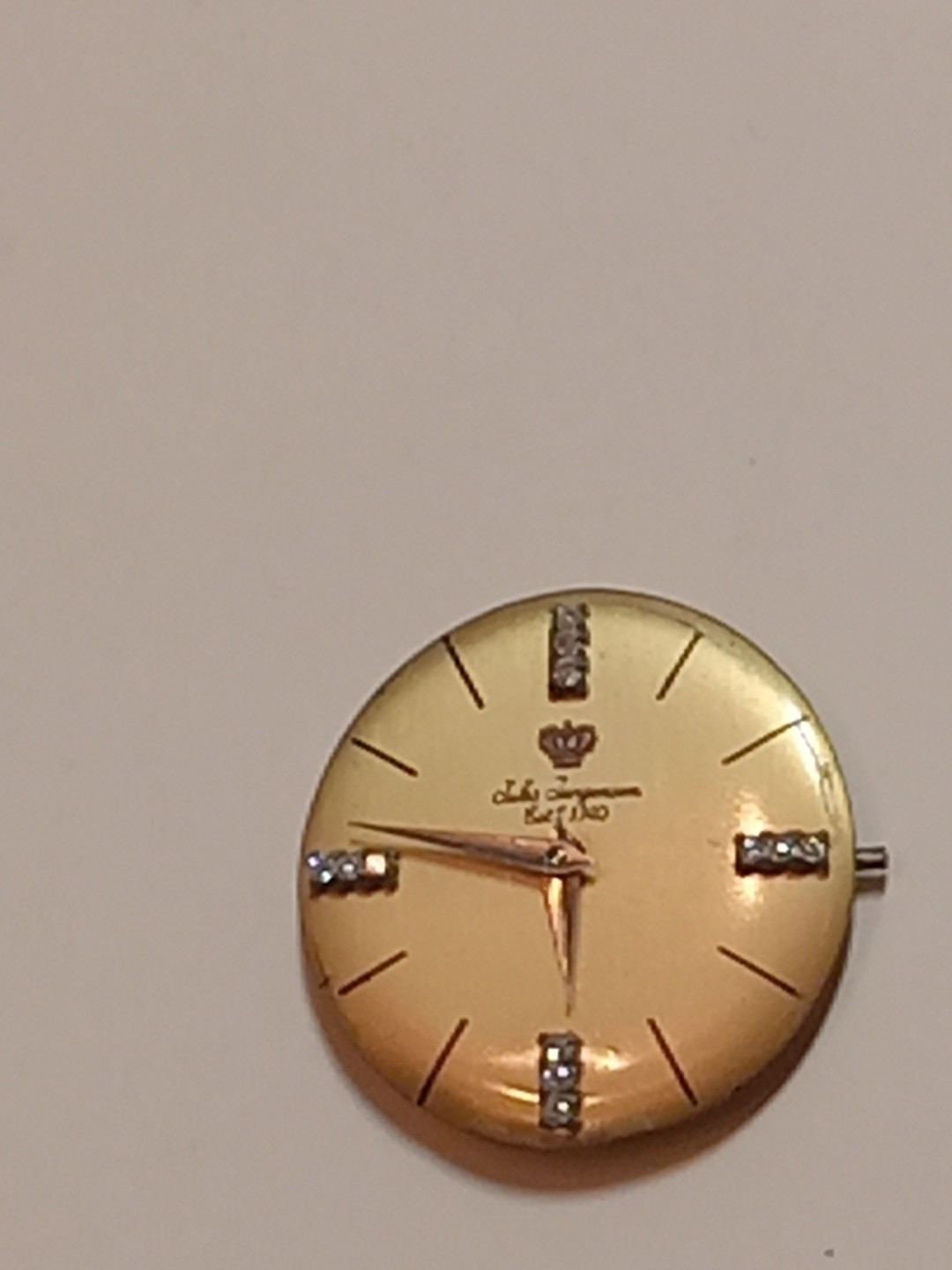 jules jurgensen watch Movement With 12 Diamonds Real White Natyral 17 Jevels…