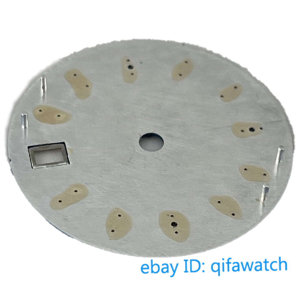 29mm Black/blue/ white Watch Dial Green luminous fit NH36 NH36A movement