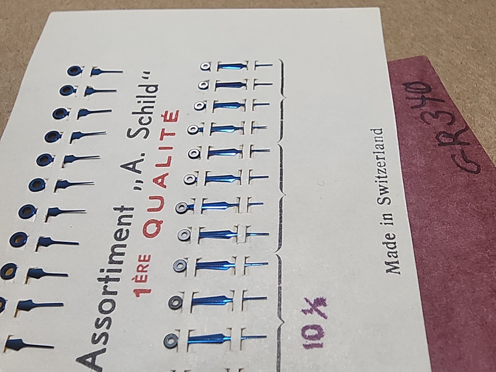 12 Sets Of Pristine Carded NOS AS 340 10-1/2 L Blue Indies Hr/Min Hands 130/70