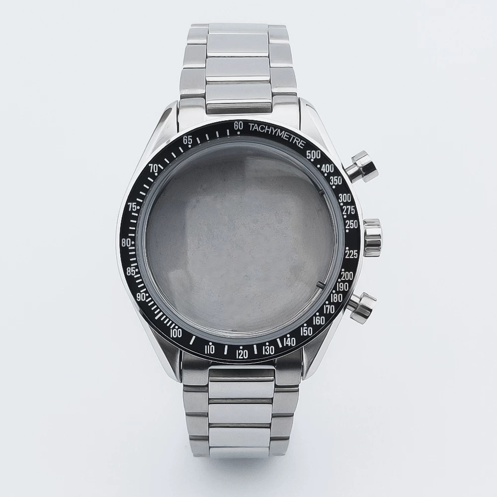 40mm Stainless Watch Case+Strap Mineral glass for VK63 Movement 33.5mm Dial