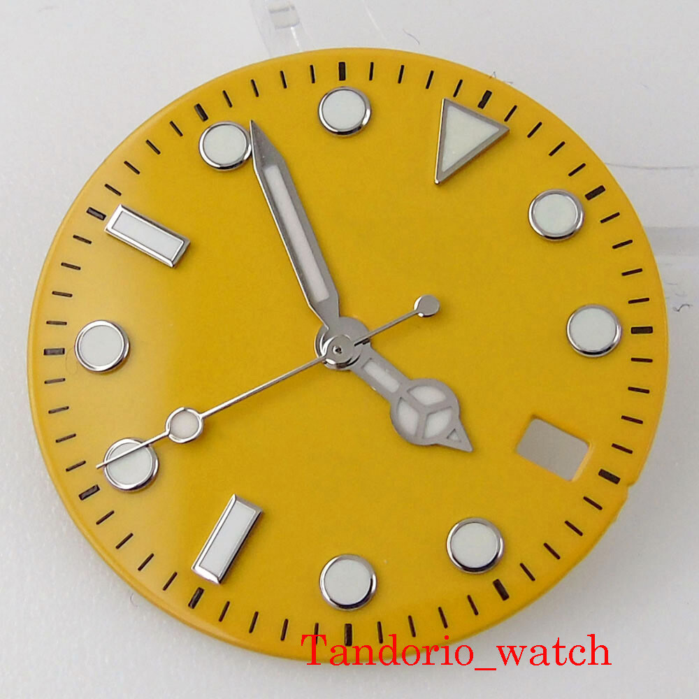 29mm Sterile Luminous Watch Dial Face Merc Hands For NH35 NH36 Movement