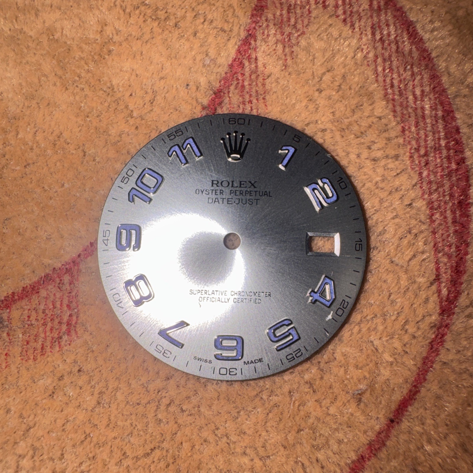 🔥 ROLEX ORIGINAL FACTORY SILVER BLUE/PURPLE DATEJUST II 41MM WATCH DIAL 116334