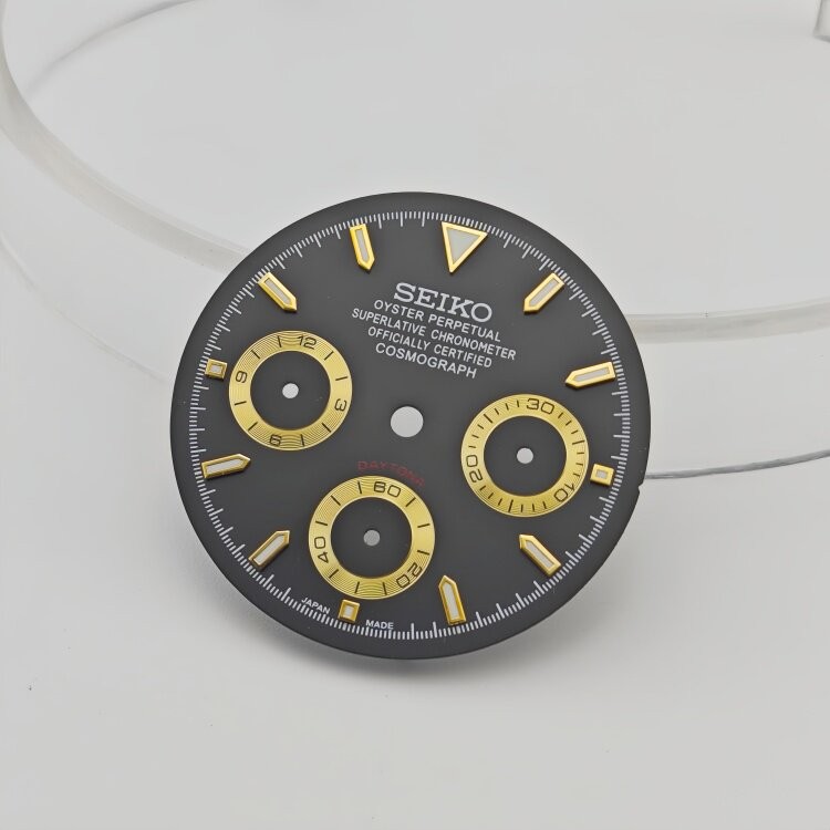 29.4mm Multifunctional Watch Dial Green Luminous For VK63 Movement Watch Parts