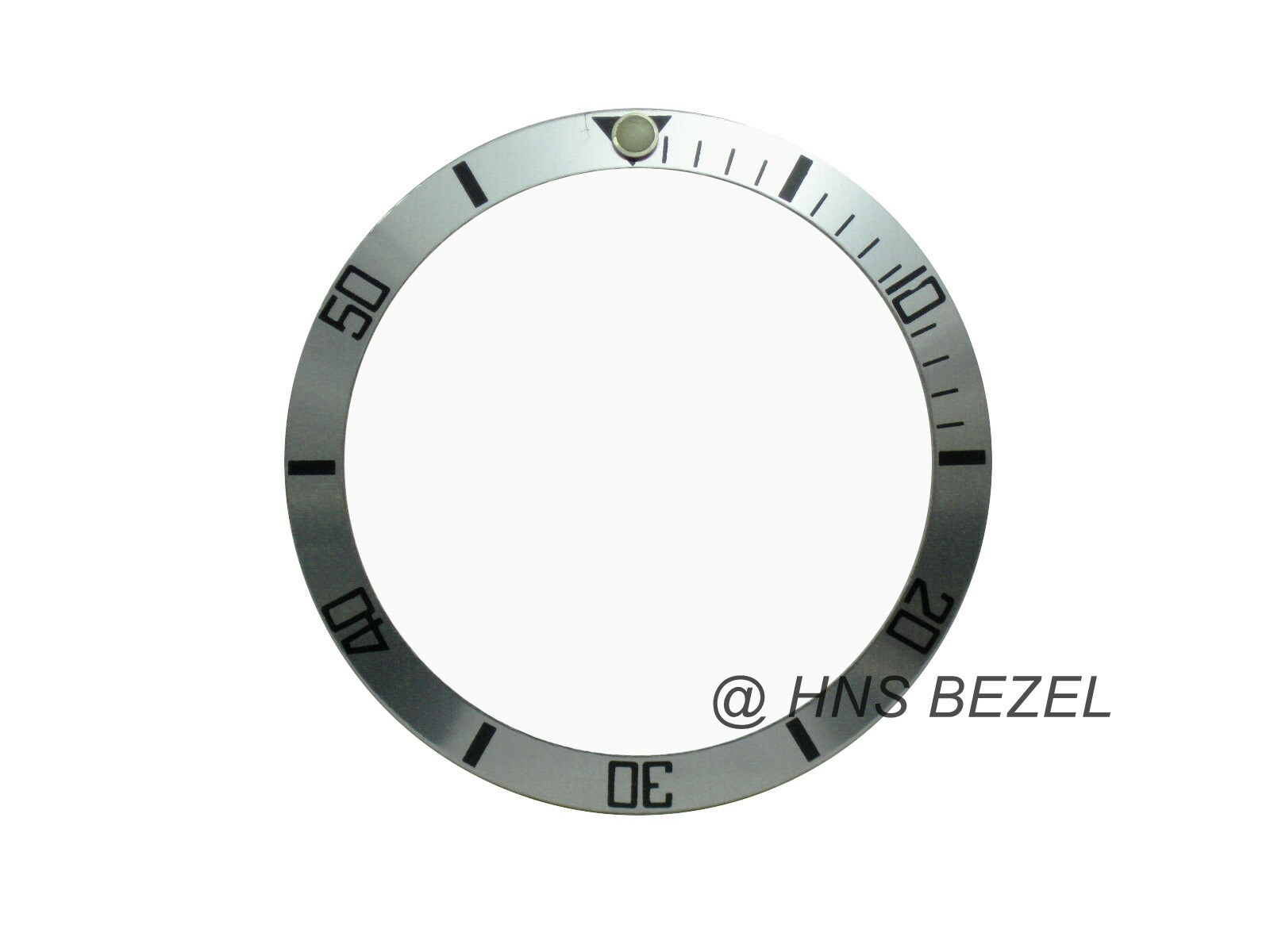 SILVER ALUMINUM BEZEL INSERT FOR ROLEX SUBMARINER & GMT GLOW GREEN IN DARK