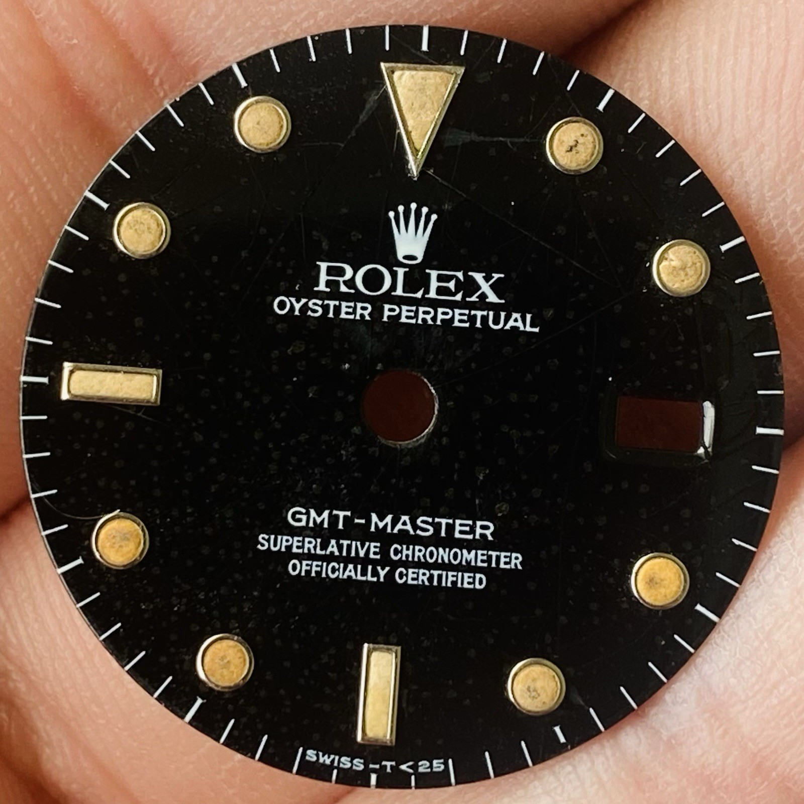 Rolex Rare Spider Transition Dial ” No Date ” For Gmt Master Model Ref 16750