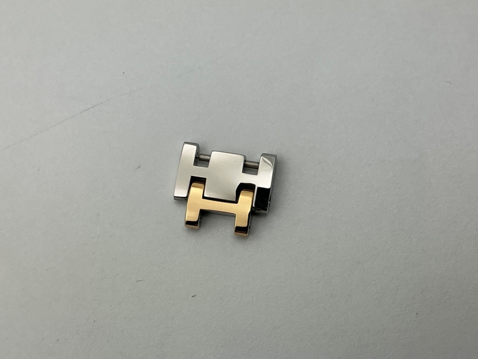 HERMES link 14mm Genuine Watch Band Bracelet Yell gold tone and Stainless Steel