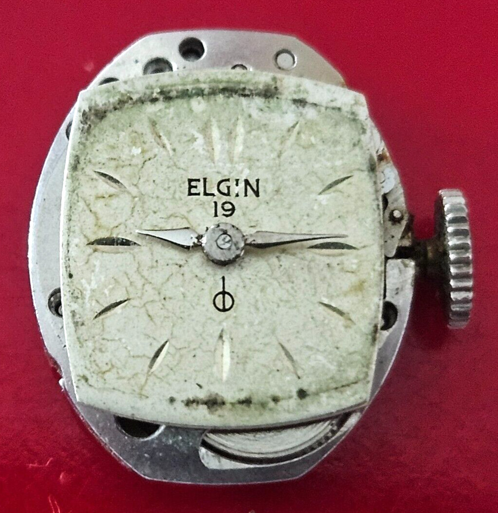 ELGIN 740 23J USA WATCH MOVEMENT (BALANCE RUNS WITH ROTATION) LOT325
