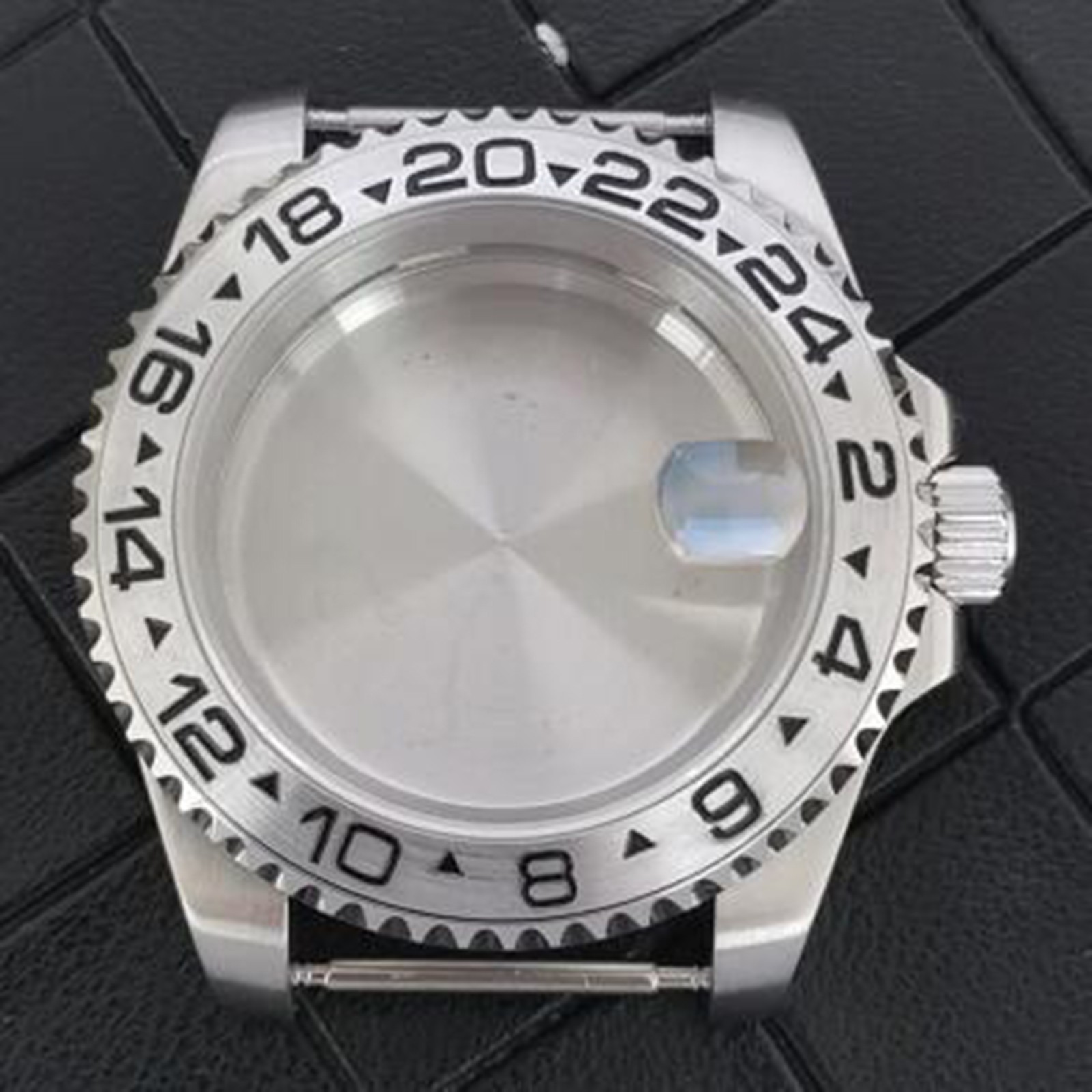 Modified Steel Bezel Watch Case Sapphire Glass Magnifier Case for NH34 Movement