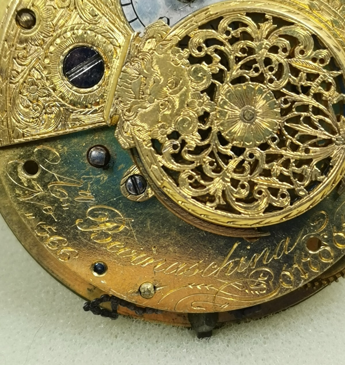 A. Bernaschina Verge Fusee Pocket Watch Movement Repair/Parts