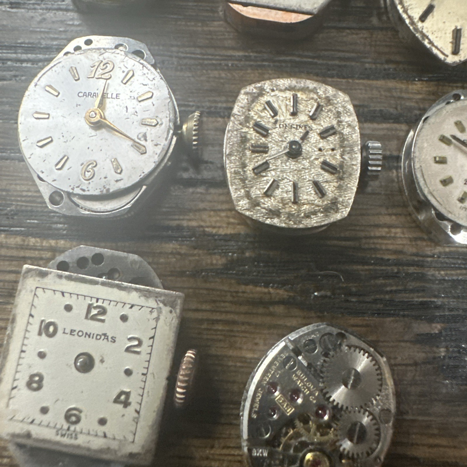 Lot of 17Watch Movement Parts Ladies Elgin Helbros Croton Variety Mechanical