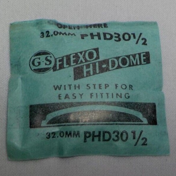 GS FLEXO HI DOME WATCH CRYSTAL REPLACEMENT PART 32.0MM WATCHMAKER PHD30 1/2 #69
