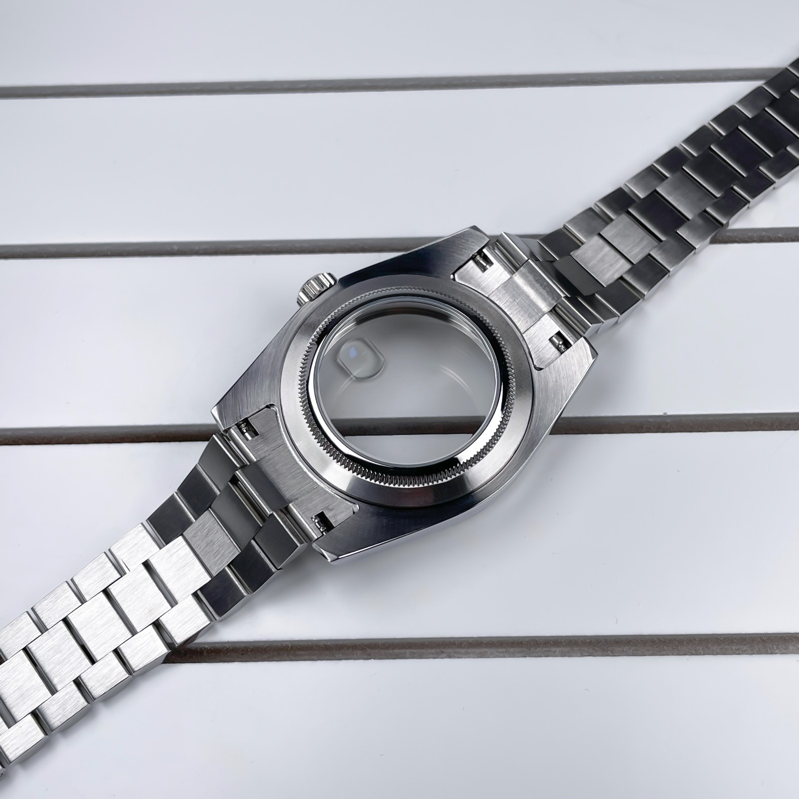39mm NH35 Case DJ Bezel President Bracelet Sapphire Glass For NH35 NH36 Movement