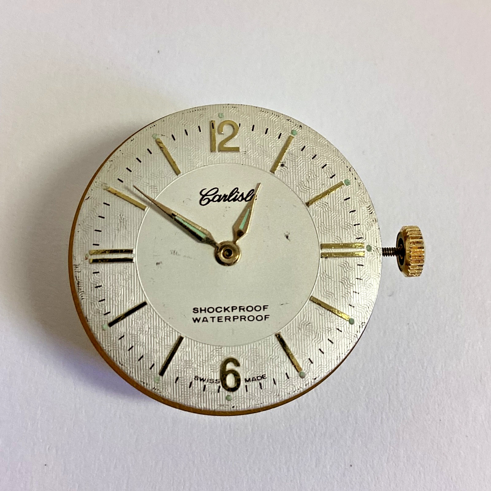 Lot Carlisle Henriline Watch Co Ebosa 65 Running Swiss Spare Parts Repair READ