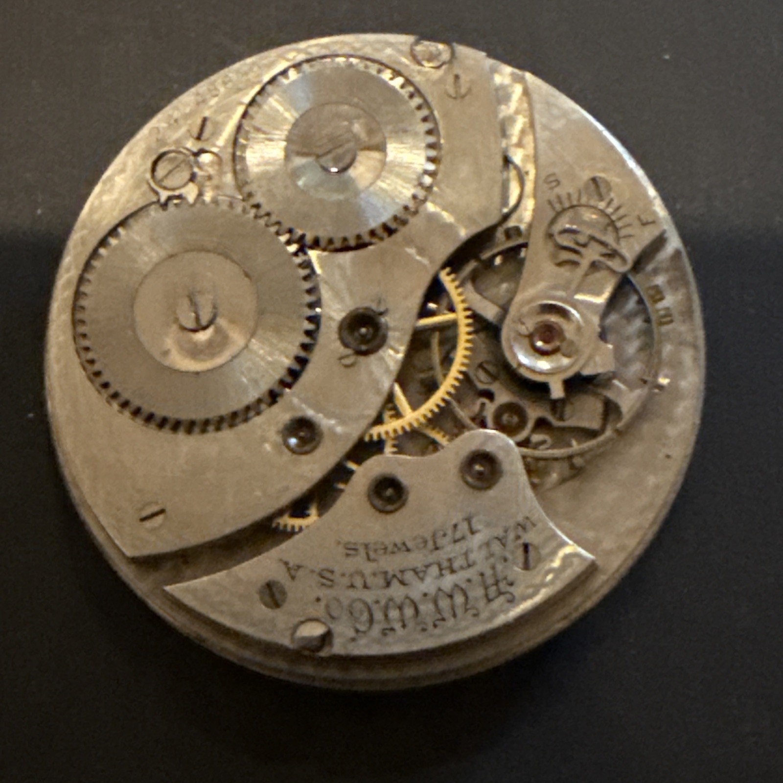 5 Antique Pocket Watch Movements Parts Elgin Waltham+