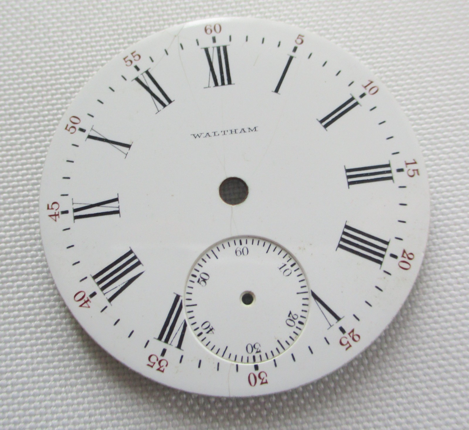 Vintage Waltham Pocket Watch Dials 4 Pieces